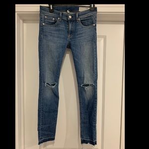 Rag & Bone Capri Ripped Jeans